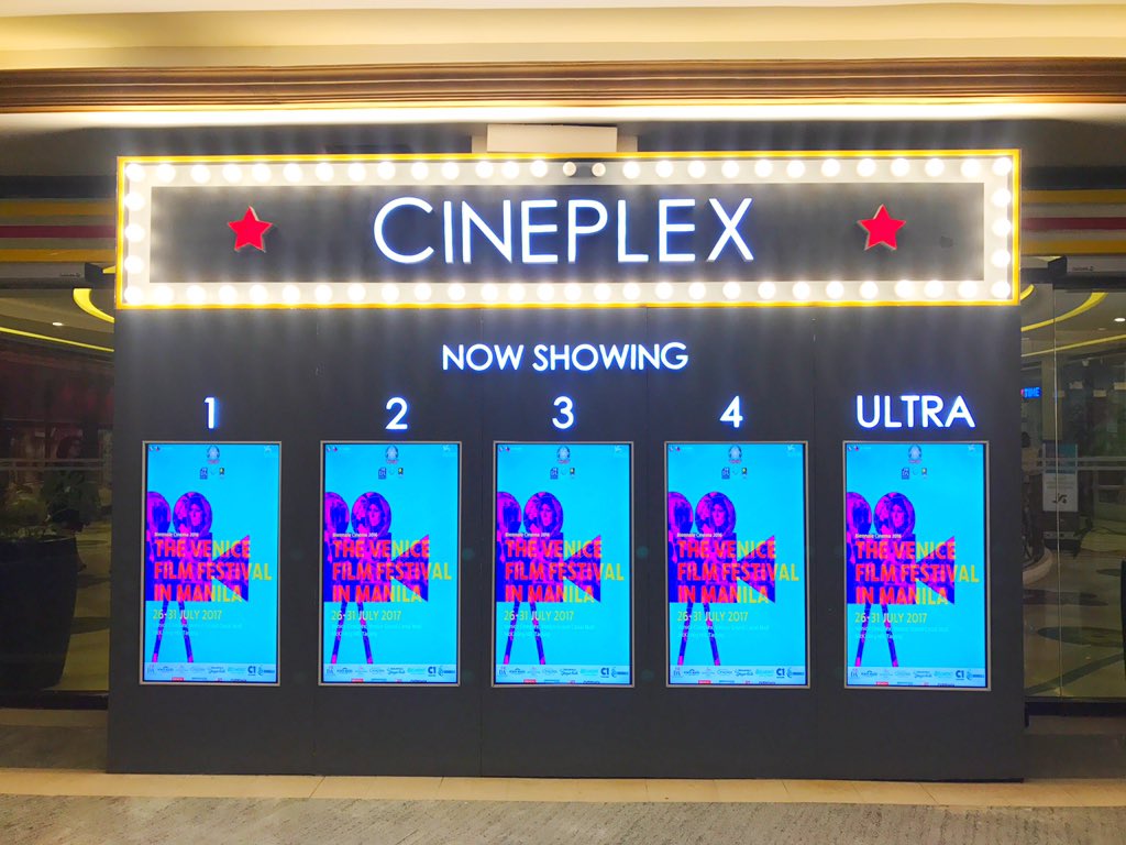 megaworld_corp's tweet photo. The #VeniceCineplex is dressed up for the #VeniceFilmFestInManila. The festival will run from July 26 to 31, 2017! https://t.co/hTx4JM6GOO