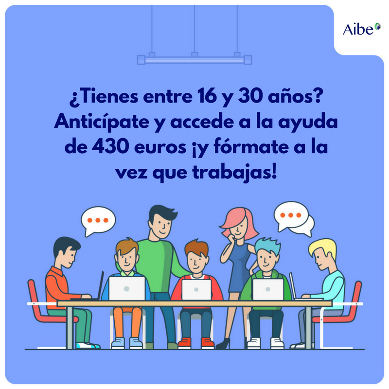 aibe_group's tweet photo. ¿Cómo darse de alta en Garantía Juvenil para acceder a la ayuda de 430 euros para formación y aprendizaje? https://t.co/MmJ3KQvD5b https://t.co/6PI1HIRHvv