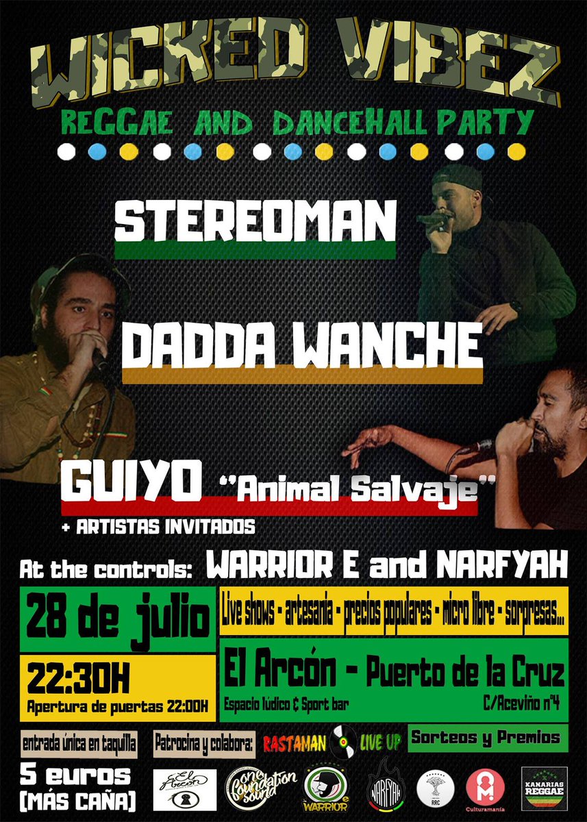 EspacioArcon's tweet photo. Oferta Cultural para este fin de semana en el Arcón
Jueves: II TORNEO FIFA´17 (PS4)
Viernes: Noche de Reggae
Sábado: Noche de electrónica https://t.co/05Qnk1vJp6