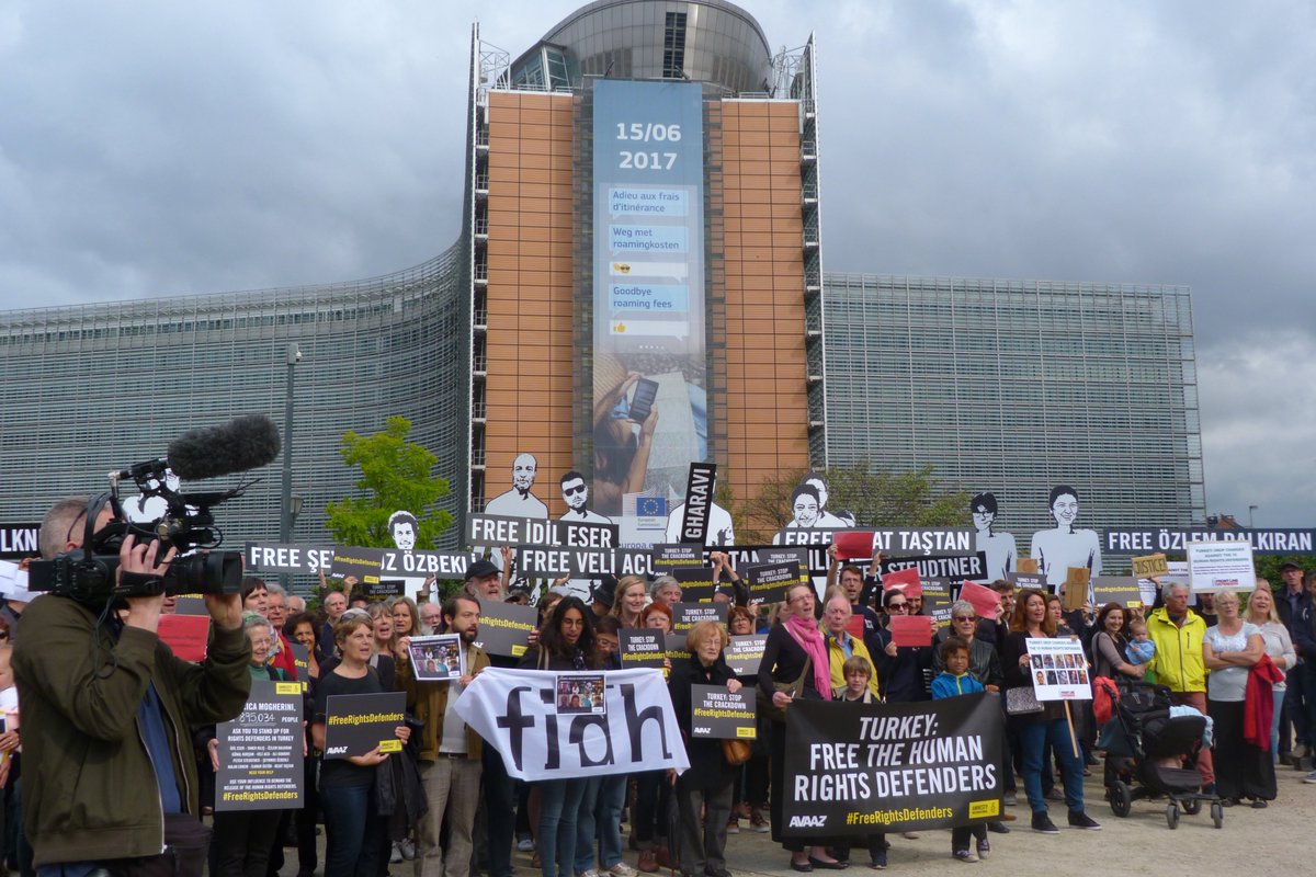 fidh_eu's tweet photo. .@FedericaMog loud &amp; clear demands for #EU to keep pressure on to #FreeRightsDefenders in #Turkey &amp; stop the #crackdown ! https://t.co/qu4LBAwLEL