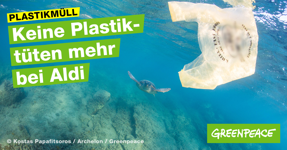 Greenpeace E V A Twitter Gut Fur S Meer Aldi Verbannt Plastik Und Papiertuten Aus Seinen Laden T Co Qndmqsb4rt Plastik Einweg