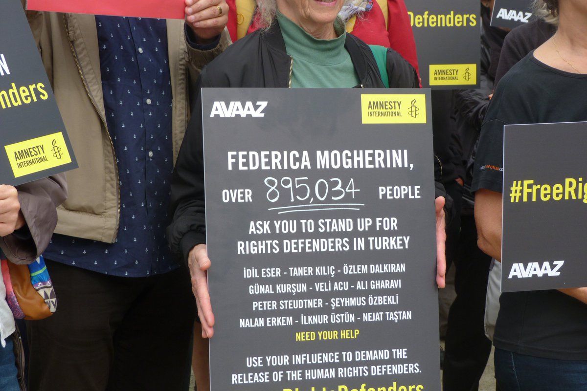 fidh_eu's tweet photo. .@FedericaMog loud &amp; clear demands for #EU to keep pressure on to #FreeRightsDefenders in #Turkey &amp; stop the #crackdown ! https://t.co/qu4LBAwLEL
