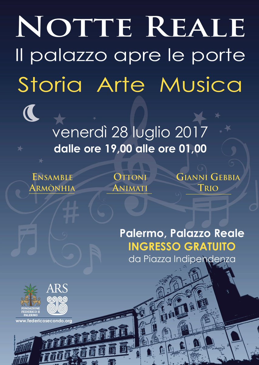PresidenteARS's tweet image. Dopo successo del 2016, ritorna #Nottereale. Visitabile anche Sala d'Ercole e sulla facciata Palazzo Reale un videomapping. #openArs