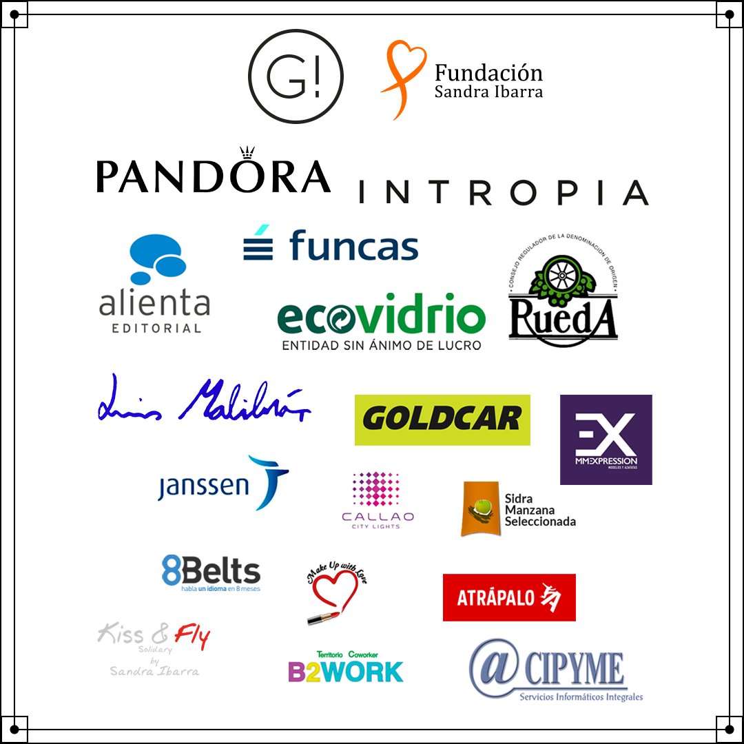 fundacionsi's tweet photo. @grupoidex @PANDORA_ES @Alienta @Intropia @FUNCASES @DORueda @sidra_seleccion @ecovidrio @goldcarESP @JanssenGlobal ...y un agradecimiento a @callaocitylight, @8Belts, #KissFly, @atrapalo, #MakeUpWithLove, @mmEXPRESSION, @B2WORKCoworking y #Acipyme. https://t.co/edmUCCTzcL