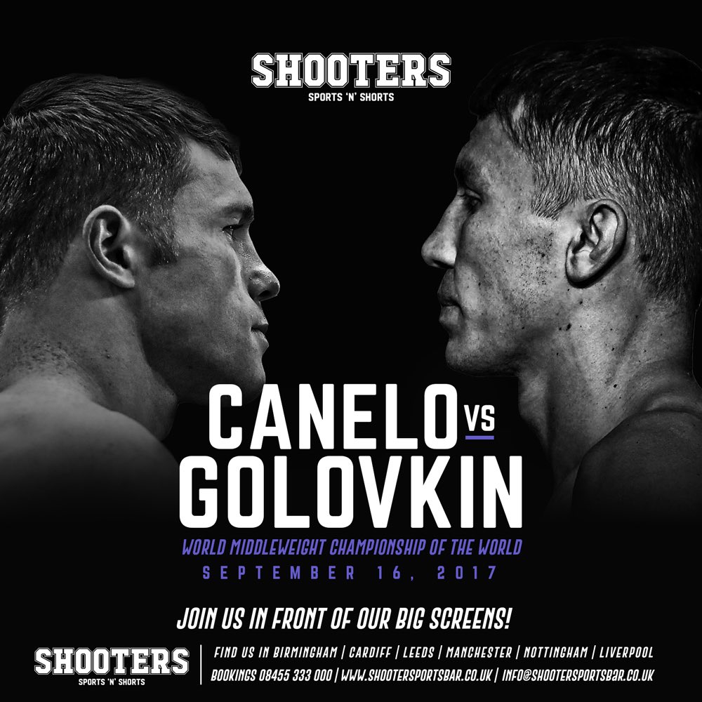 NottsShooters's tweet photo. @things_to_do @TrentEvents THIS IS GOING TO EXPLODE! These 2 are going to go to war! #Undisputed #GGG #Canelo #AtWar #Unificationfight https://t.co/DWiYrP5qFO