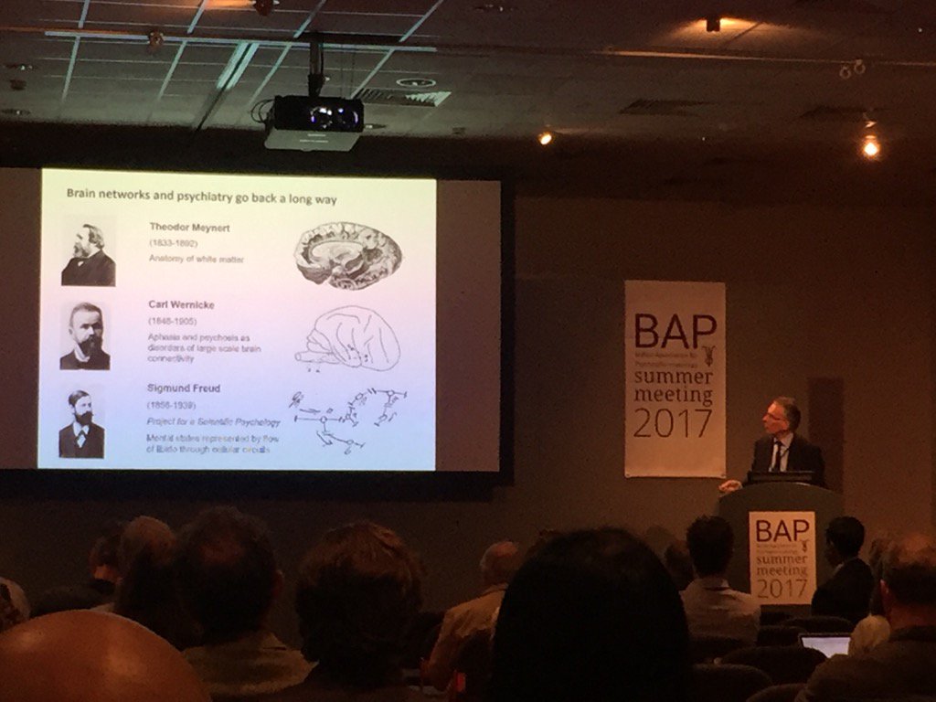 RachelUTG's tweet photo. #BAP2016 @edbullmore with Freud, Wernicke and Meynert and brain connectivity https://t.co/ZXleRQKgJf