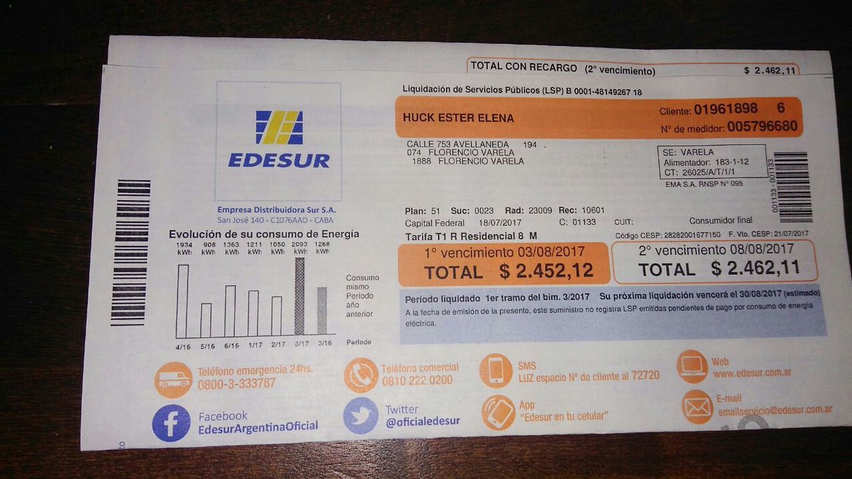 arielcardio's tweet photo. @OficialEdesur @PrensaVarela Se ve que la obra me la están cobrando a mi.....#Ladrones #ServicioDeCuarta #SobreFacturado https://t.co/esx62TgDYU