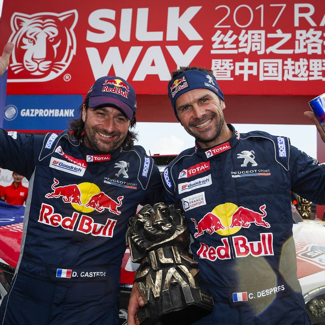 TotalEnergiesTR's tweet photo. .@silkwayrally'de 2 sene üst üste şampiyonluk yaşayan @cyrildespres, #DavidCastera ve partneri olduğumuz @peugeotsport'u kutlarız. #SWR2017 https://t.co/8uG0rlRYxh