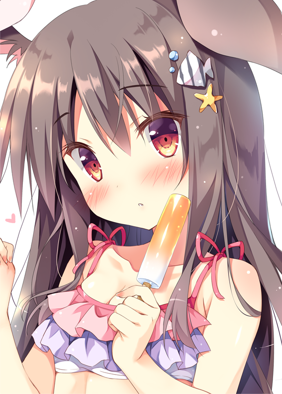 「一緒にアイス…食べる…?❄ 」|ぱん🍞のイラスト