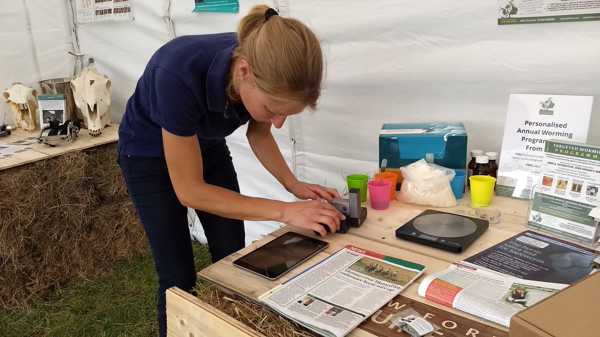 iolightmicro's tweet photo. New Forest Equine Vets counting #Parasite eggs #NewForestShow on the @iolightmicro #portablemicroscope https://t.co/7hjdBrj4K3