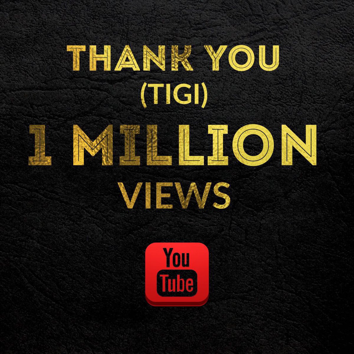 SandsMusic01's tweet photo. I can't THANK YOU enough for watching the video time and time again... I'm nothing without your support #Tigi1MillionViews https://t.co/a8gJoWNOro