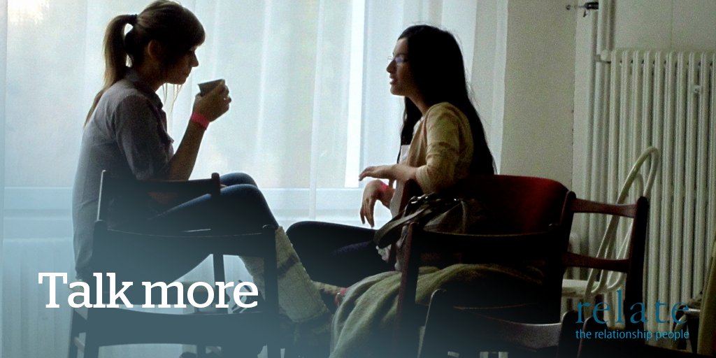 Relate_charity's tweet image. This week we&apos;re tweeting ways to #argueless with your partner. The first tip&apos;s a big one - talk more so you can get issues out in the open.