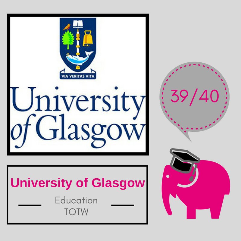 ElephantEduc's tweet photo. Congratulations to our latest Education Tweeter of the Week @UofGlasgow, who scored an amazing 39/40! Read at https://t.co/yTBQvdrtVe #TOTW https://t.co/auVtYhBOe4
