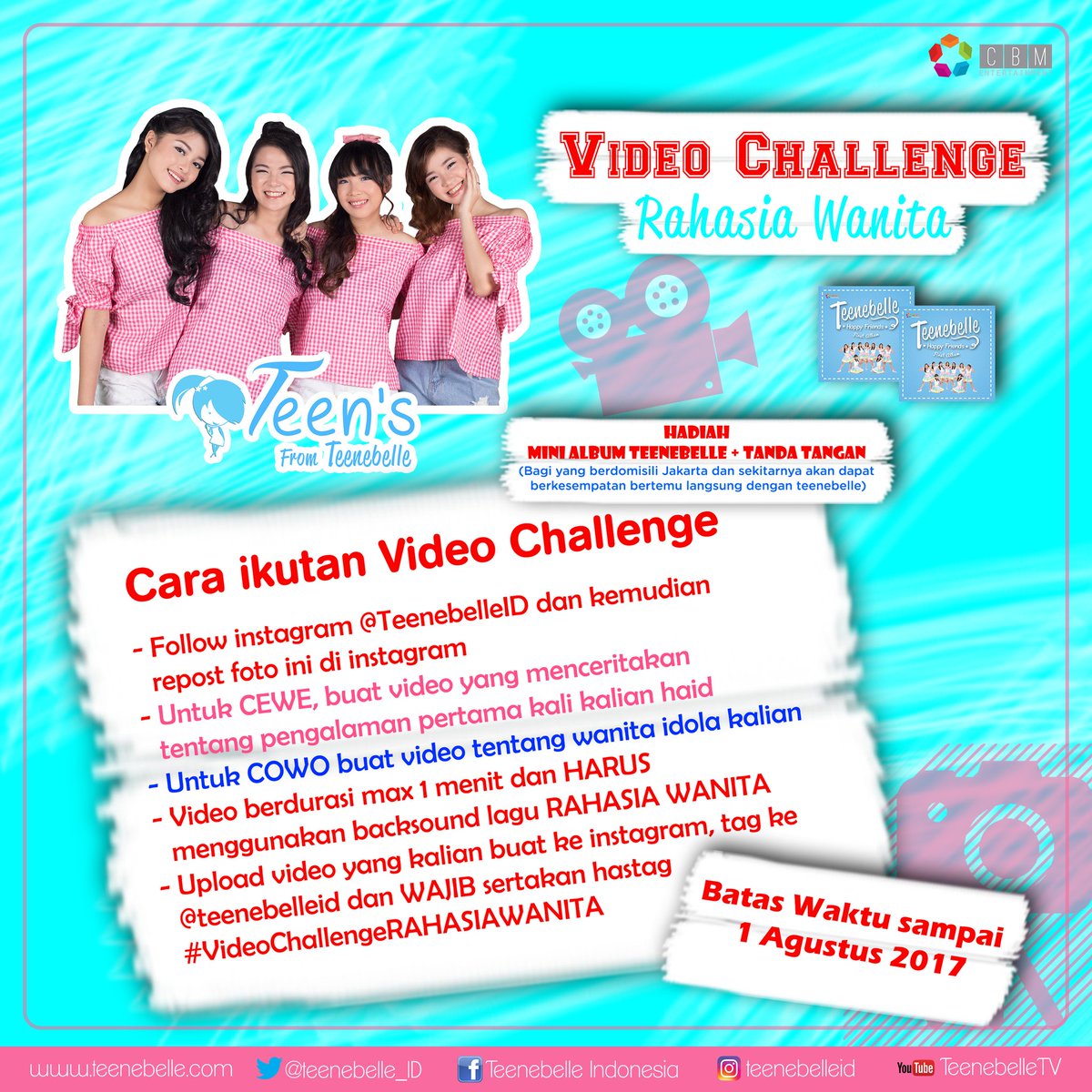 SupporTeens_SBY's tweet photo. Haloo SupporTeens mimin @teenebelle_ID lagi ngadain challenge nih berhadiah Album Teens + ttd member yuk ikutan siapa tau kamu beruntung ❤ https://t.co/LjplULWqjA