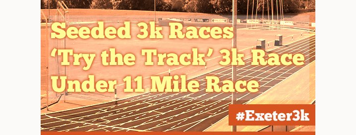 cityruns's tweet photo. #Exeter3k and Under 11's Mile
Mon 20th Nov 2017, from 7pm
Entries now open: https://t.co/mtkDSunZd5
#TryTheTrack https://t.co/M1QgF8Yu18
