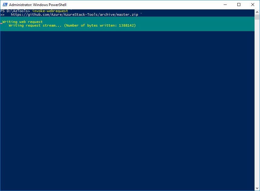 Darmour_MSFT's tweet image. The #AzureStack tools are essential. They apply to the #DevKit and #MultiNode. Use #PowerShell to download them:
docs.microsoft.com/en-us/azure/az…
