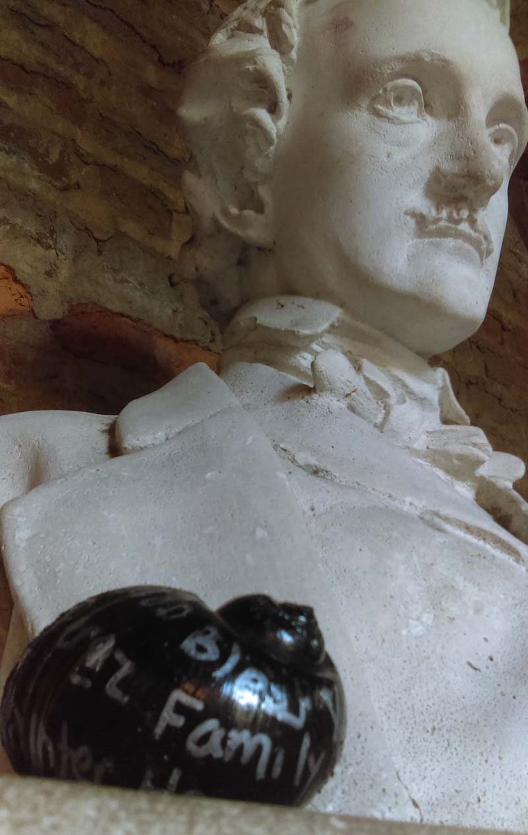 A family from #Florida left this painted seashell in the Poe Shrine. Did they know #EdgarAllanPoe wrote a book about shells? #PoeMuseum #RVA