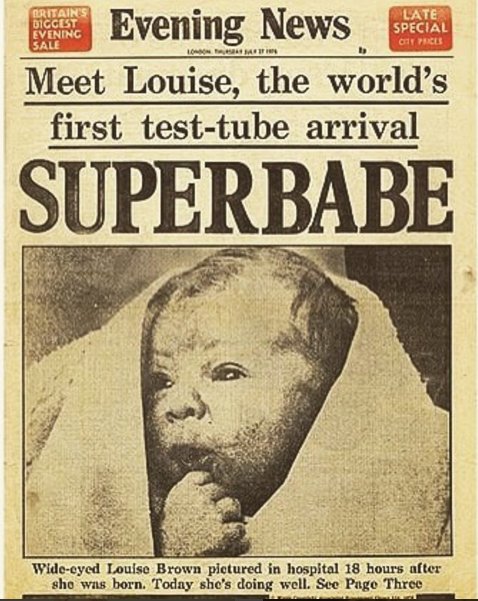 ManchesterIVF's tweet photo. Happy birthday @LouiseJoyBrown who turns 39 today - the world's first IVF baby, born on this day in 1978 #manchesterivf #worldsfirstIVF #OTD https://t.co/U2K7J8sllj