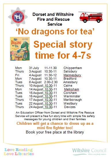 WiltsLibraries's tweet photo. Join @DWFireRescue for fun fire safety storytime sessions for young children - book your free place(s) so you don't miss out https://t.co/iztKlVkxFg