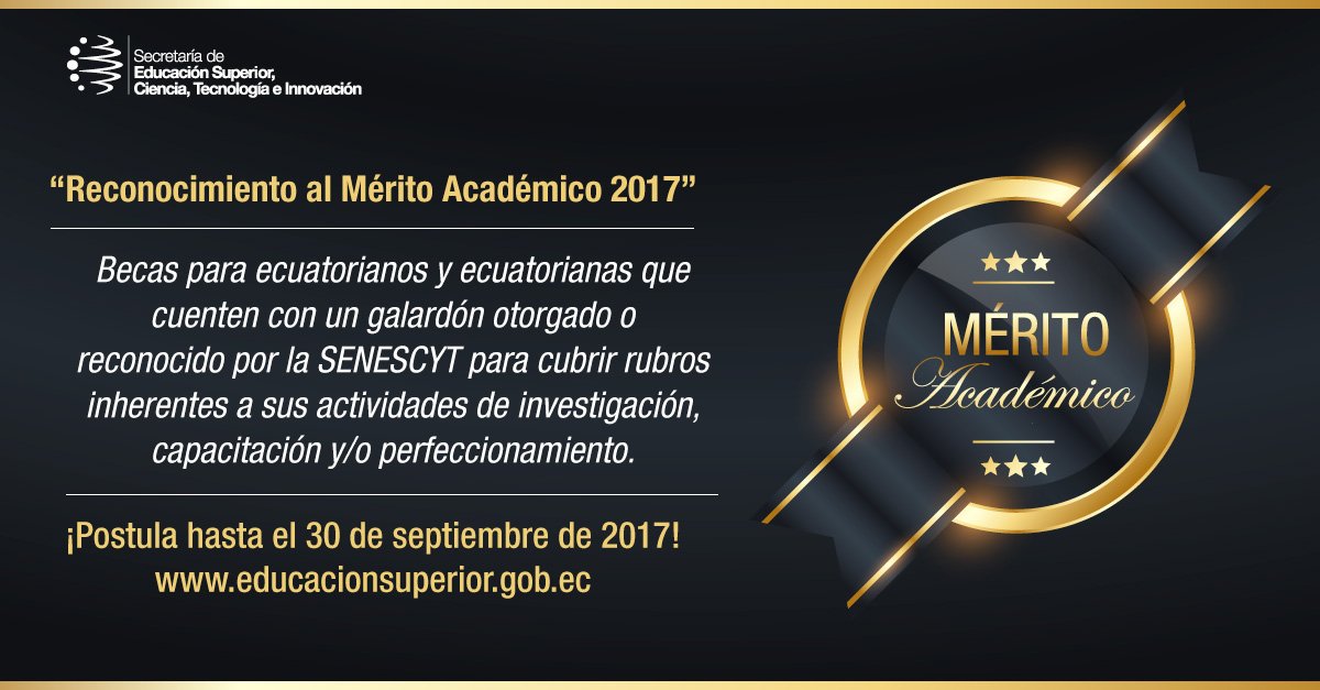 cta_7snct's tweet photo. Si cuentas con un #GalardónSenescyt no te quedes fuera del programa Reconocimiento al #MéritoAcadémico➡https://t.co/9b5tsHS1Aq https://t.co/bMeAQDIM9Y