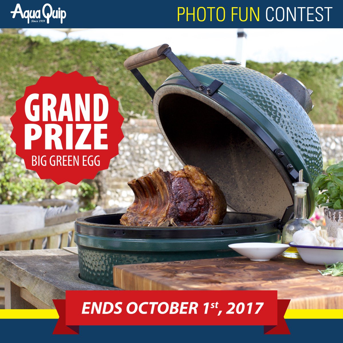 It's that time of year again! Submit your favorite summer photos and you could win a <a href="/BigGreenEgg/">Big Green Egg</a>! Learn more >> aquaquip.com/photofun