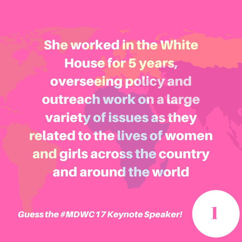 Who is the #mdwc17 keynote speaker? Guess on 1 of 3 hints today for an opportunity to win 1 Free Ticket! Whoever guesses correctly 1st wins!
