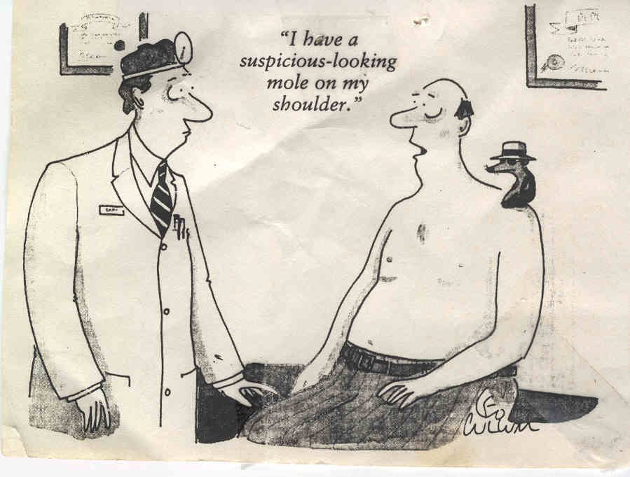 Definitely get that checked out! #dermatology #skincare #skin #health #psoriasis #mole #melanoma #joke #funny