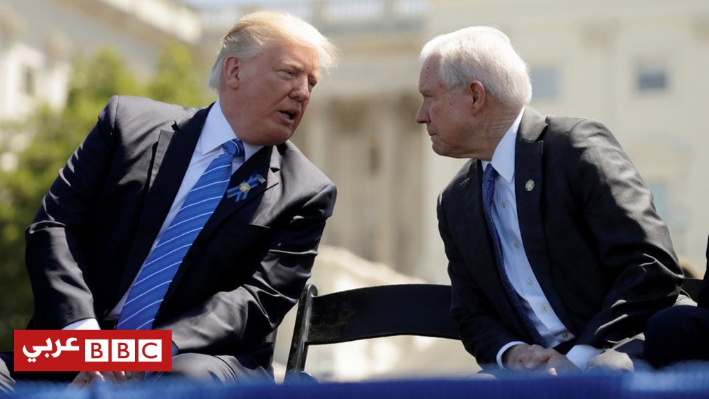 BBCArabic's tweet image. ترامب يتهم وزير العدل الأمريكي "بالضعف" bbc.in/2uU56pc