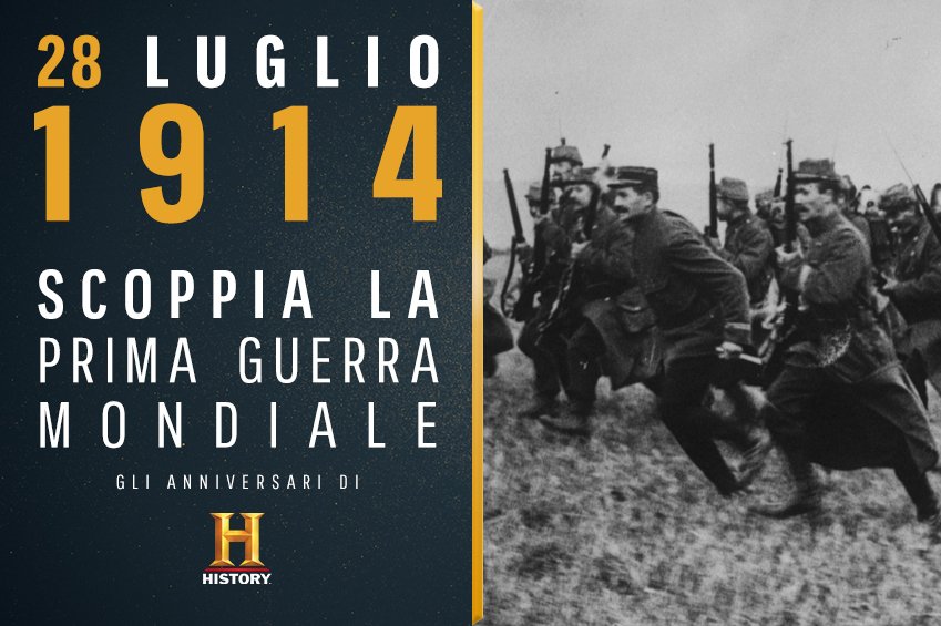 HISTORYIta's tweet photo. #28luglio 1914 L’Austria dichiara guerra alla Serbia ritenuta corresponsabile dell’omicidio dell’arciduca Francesco Ferdinando. #SuccedeOggi https://t.co/zy2ZJF5GrN