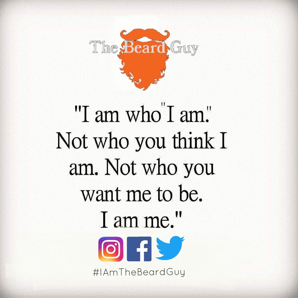 IAmTheBeardGuy's tweet photo. Your #personality makes u who u are. Be who u are! #Life is easier that way in the long #run #IAmTheBeardGuy #TheBeardGuy #RunWithTheBeard https://t.co/80OHT62Jjn