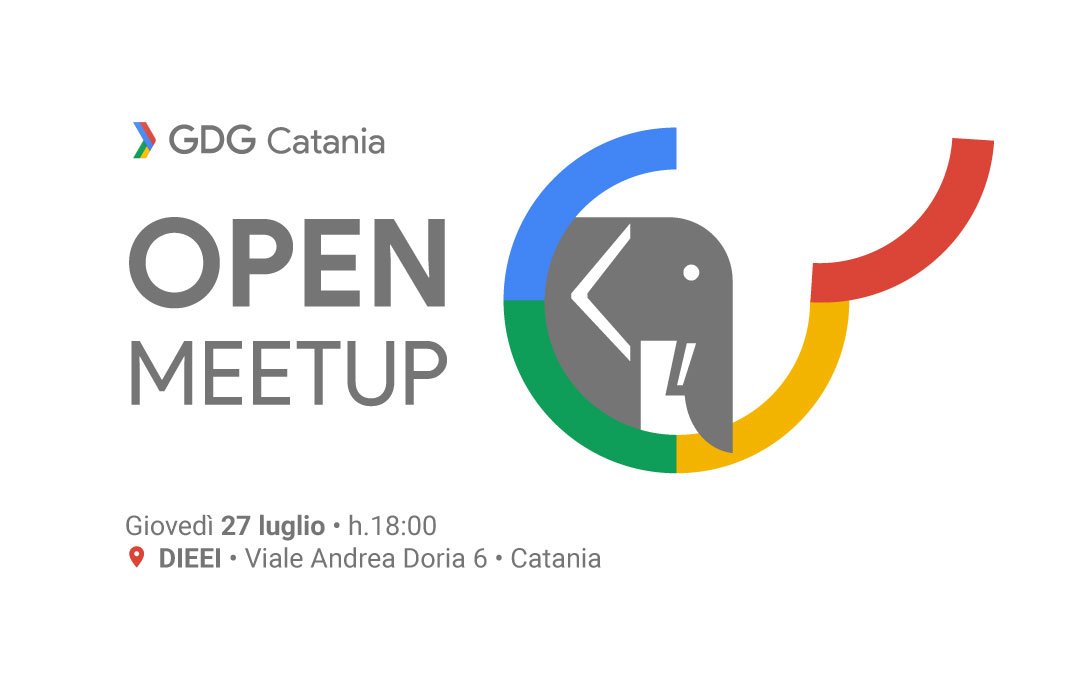 gdgcatania's tweet image. SAVE THE DATE
27 luglio ore 18:00 aula D02 - piano terra - edificio didattica del DIEEI! Registrati su ---&amp;gt; goo.gl/95txbk #meetup