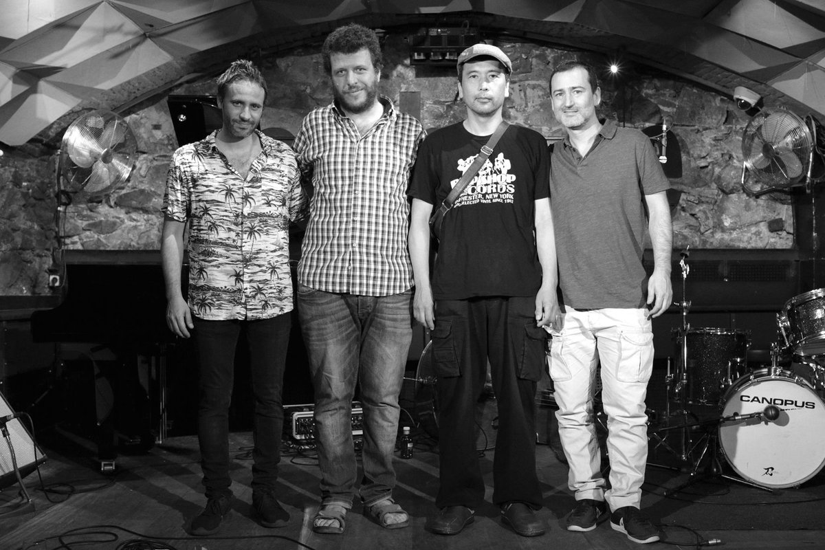 colmadomusic's tweet photo. MUT TRIO &amp; Masa Kamaguchi after a recording session for Tots Sants @tots_sants at @JamboreeJazz More about MUT TRIO: https://t.co/l8nHBBPKOO https://t.co/0IZstRkjd4