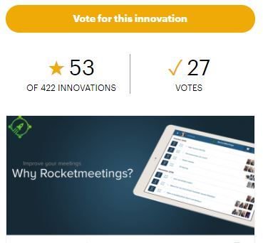 RocketMeetings's tweet photo. We are already in the 53th place and all thanks to you. Keep the votes coming and share our link https://t.co/GqEAX5iWL5 C2qp https://t.co/pHArIlfRGz