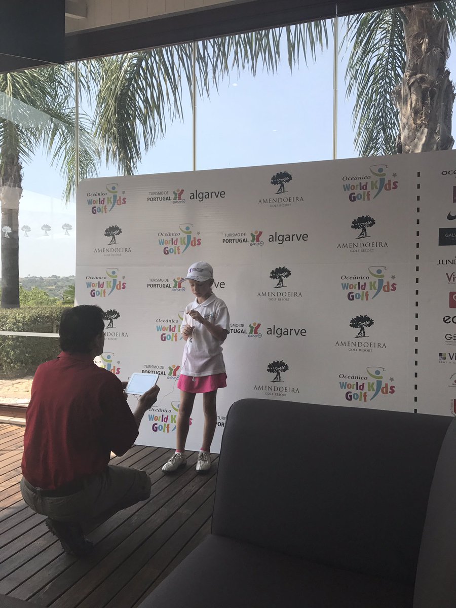 PedroLemosGolf's tweet photo. Nice to be present for Eleanor 1st Interview ever #OWKG2017 @AmendoeiraGolf ⛳ 👏👏@lichto #proudcoach #lpga #juniorgolf #portugal https://t.co/qqjpT9BNB2