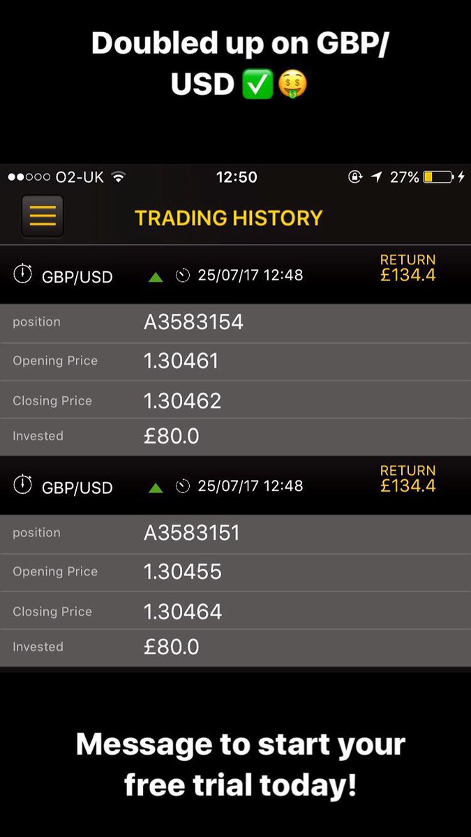 EMPTrading_lew's tweet photo. GBP/USD is a winner! We go 3/3 so far today! Another 100% success rate day 🤑✅ can't get enough of the profit! Message to start your trial! https://t.co/zv7pth6uhD