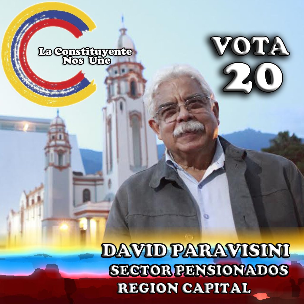 ivevernet's tweet photo. Hoy 9:30 am David Paravisini N.20 CandiadtoSectorPensionados  RegiónCapital enPrograma Tribuna del Constituyente @VTVcanal8 @ViVe_Television https://t.co/g42I7bBYIw