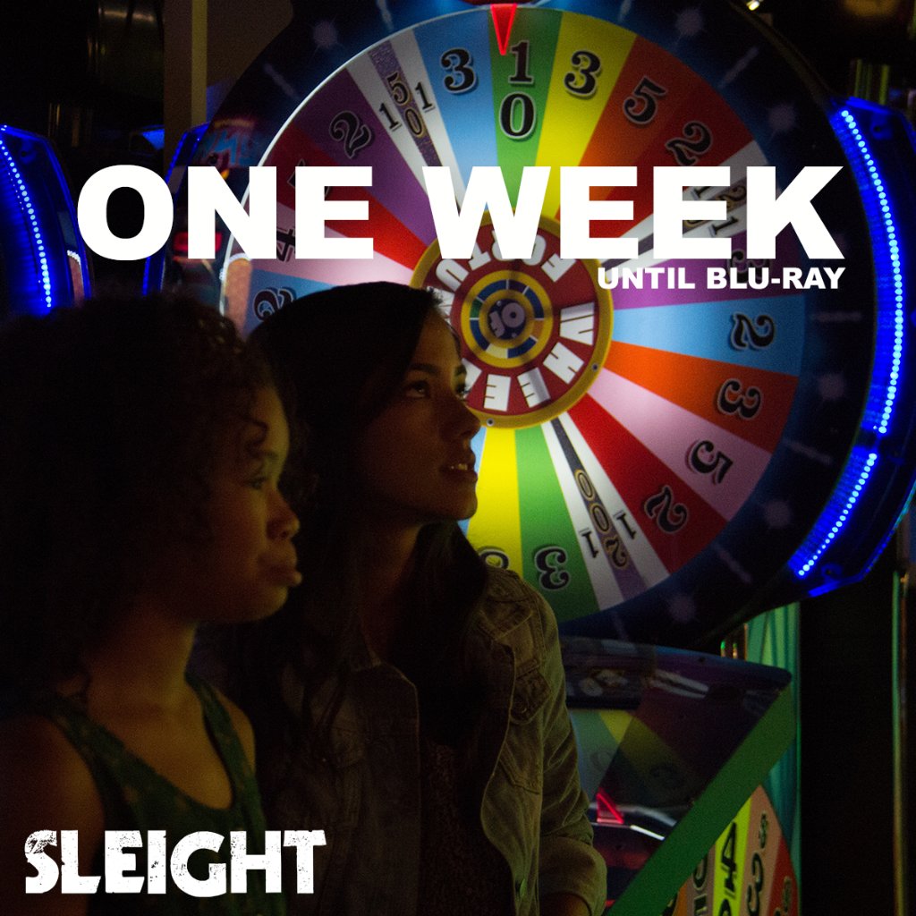 You are one week away from meeting the newest superhero

#SleightMovie
On Blu-ray next Tuesday
uni.pictures/Sleight