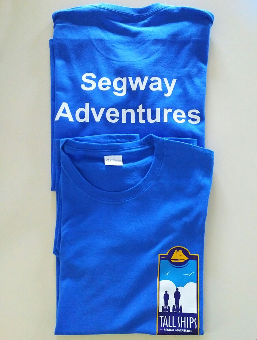 colemediaottawa's tweet photo. We #printed these new #shirts for the employees at #TallShipsAdventures. Stop by and take a ride on a Segway! #Brockville #ColeSolutions https://t.co/EAf5luQEbq