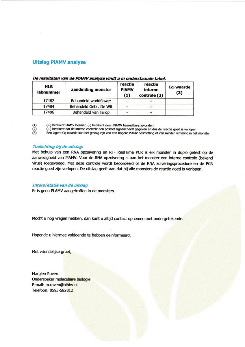 StopPlamV's tweet photo. Het #spoelwater bij deze ondernemers in de #leliebollen is dus vrij van #PlamV. https://t.co/hPFAgWgOa0