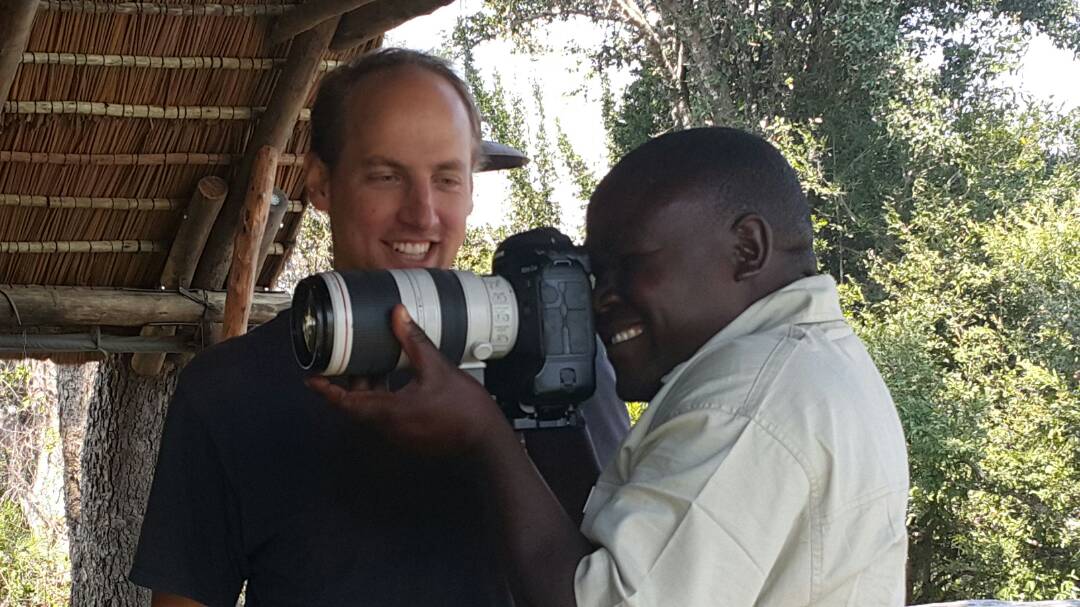 Sebastian Kennerknecht giving guides some photography lessons <a href="/IlaLodge/">Ila Safari Lodge</a> .