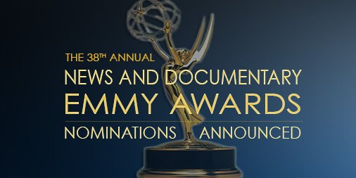 newsemmys's tweet photo. Nominations are in!  Congratulations to all the 38th News &amp; Doc Emmy Nominees! https://t.co/LC0tPG4uqy. #NewEmmys https://t.co/9CwSnSjc8q