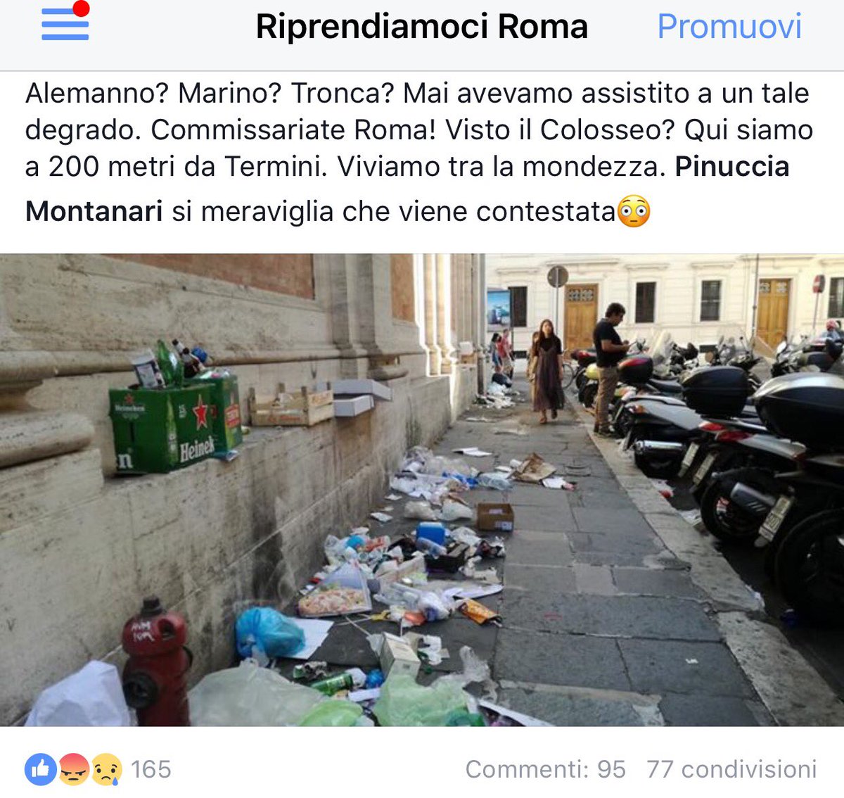 RiprendRoma's tweet photo. Nei 95 commenti a questa foto pubblicata su nostra pagina fb c'è tutto il peggio del #grillismo. #Negazione, #lobotomia, #politicareligiosa! https://t.co/rSlLZzIMgh