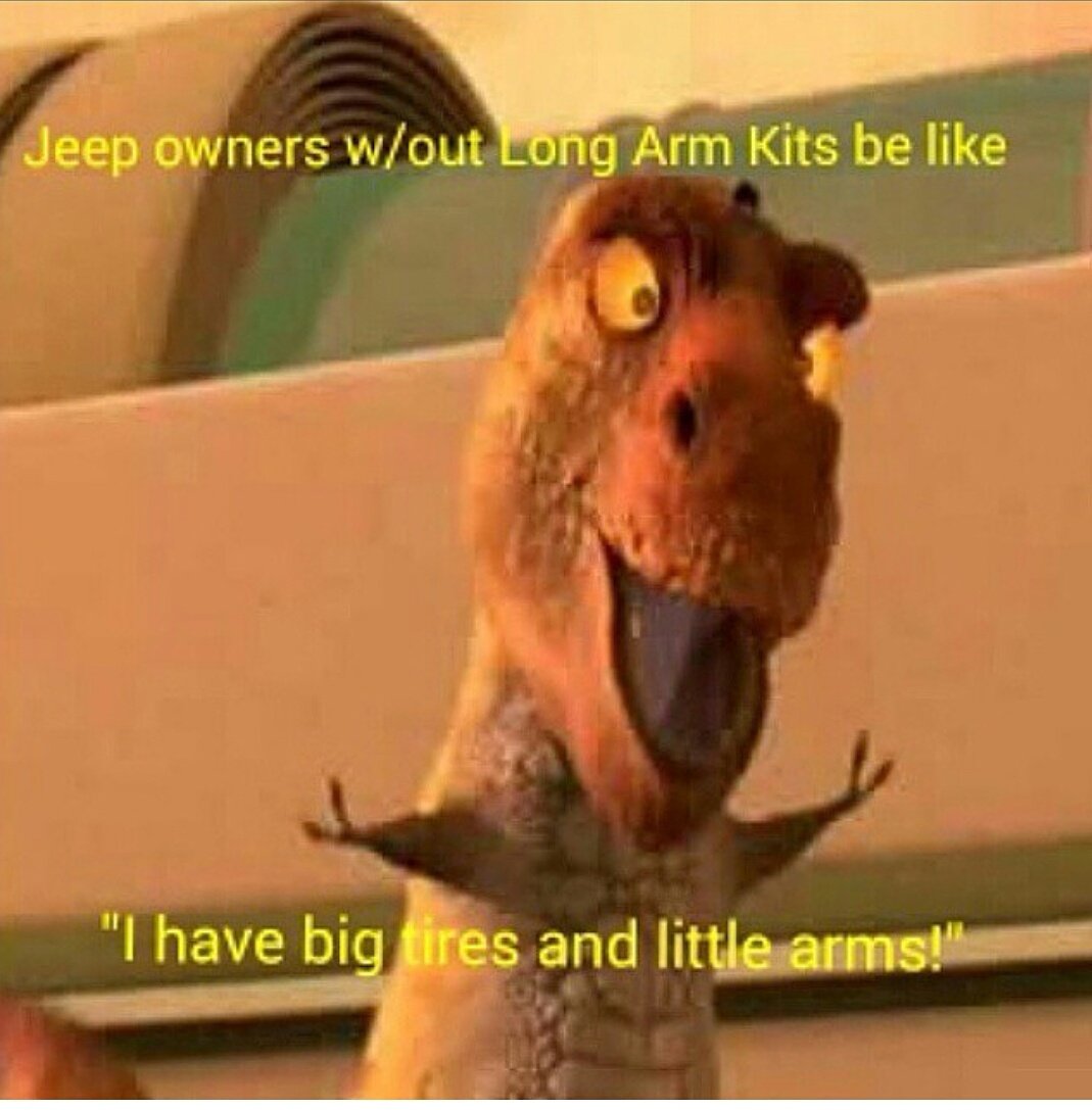 Do you have big tires and little arms? A TNT Customs long arm kit can fix that. #tntcustoms #masteryourterrain #madeinusa🇺🇸 #whyiwheel