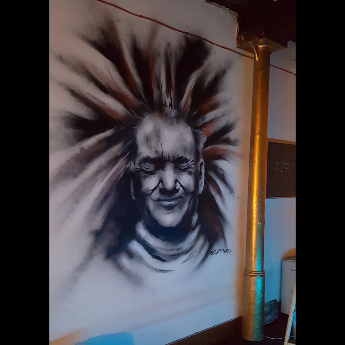 Here's some #billmurray painting I did at <a href="/MagicGardenUK/">Magic Garden Studio</a>