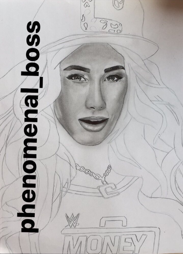 phenomenal_b0ss's tweet photo. @CarmellaWWE Here're all steps of #Drawing the princess! #CarmellaWWE #Mitb2017 #FanArt #WWE #Artwork https://t.co/mKlOzT8YHp