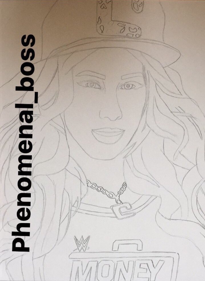 phenomenal_b0ss's tweet photo. @CarmellaWWE Here're all steps of #Drawing the princess! #CarmellaWWE #Mitb2017 #FanArt #WWE #Artwork https://t.co/mKlOzT8YHp