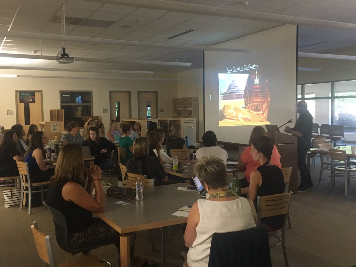 sethbrady9's tweet photo. Brian Hoffert, professor at North Central College, discusses Buddhism for Religious Literacy Bus Tour #ASCDTig #sschat #globaledchat https://t.co/A7hEWtHR0R