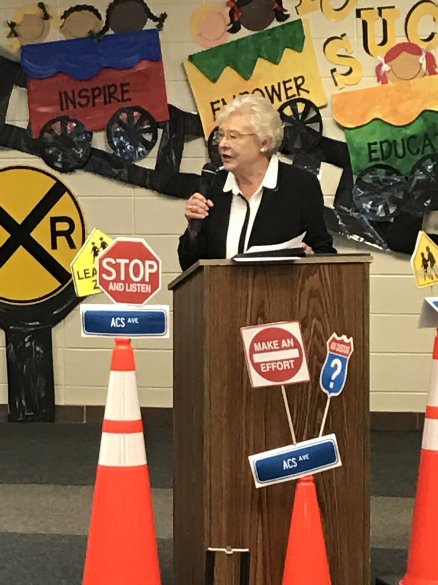 GovernorKayIvey's tweet photo. As a former teacher myself, I was so proud to help the teachers of Auburn City Schools kick off their school year! #IveyLLHLTour https://t.co/eXEXdAlZZZ