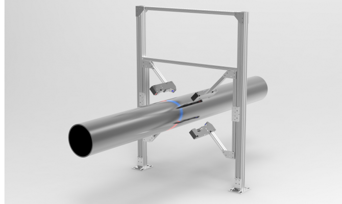 HamKalantari's tweet photo. Pipe Scanner with Frame: 
Our #client provided an idea. We offered #3D #CAD #Modeling &amp; 3D rendered image. https://t.co/FEW6RvP4HN #tech https://t.co/MBbv0Krpm7