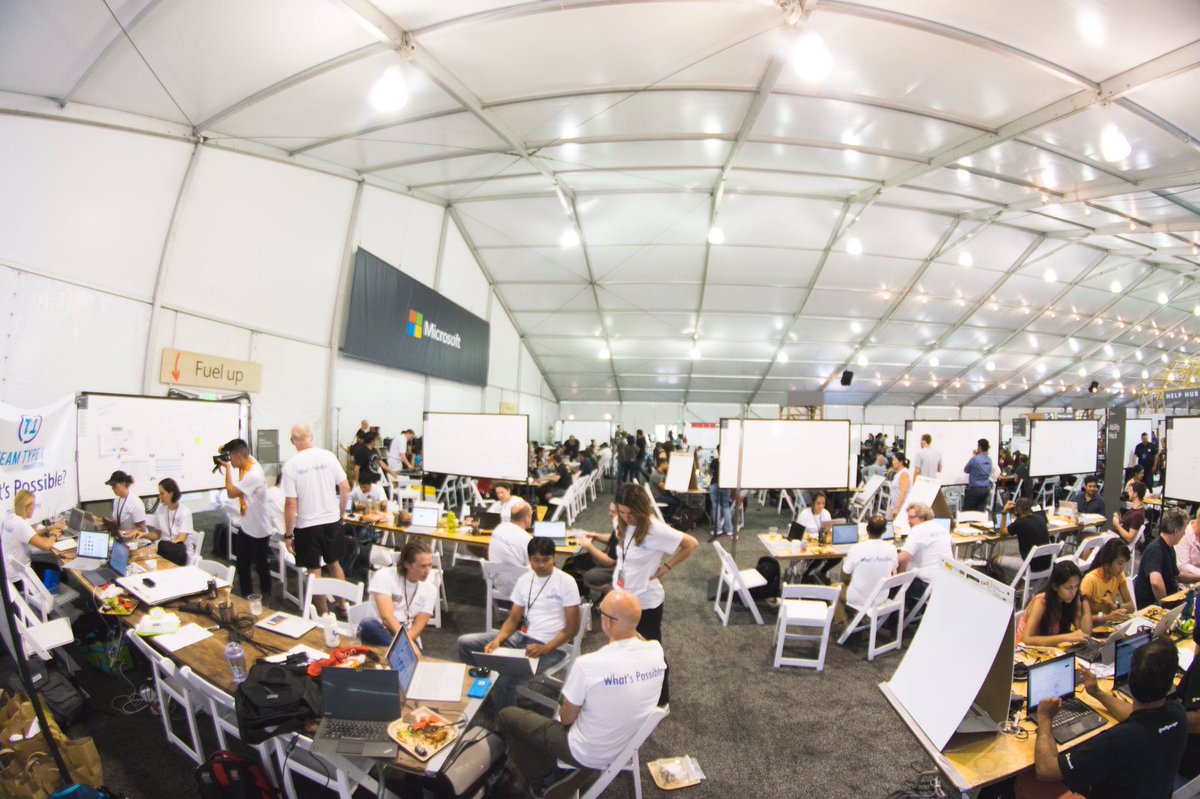 TT1foundation's tweet photo. The TT1/#Microsoft "#Diabetes What's Possible" project is off to a great start & the team is back, hard at work on day #2! #hackms #oneweek https://t.co/FFJVTScYml